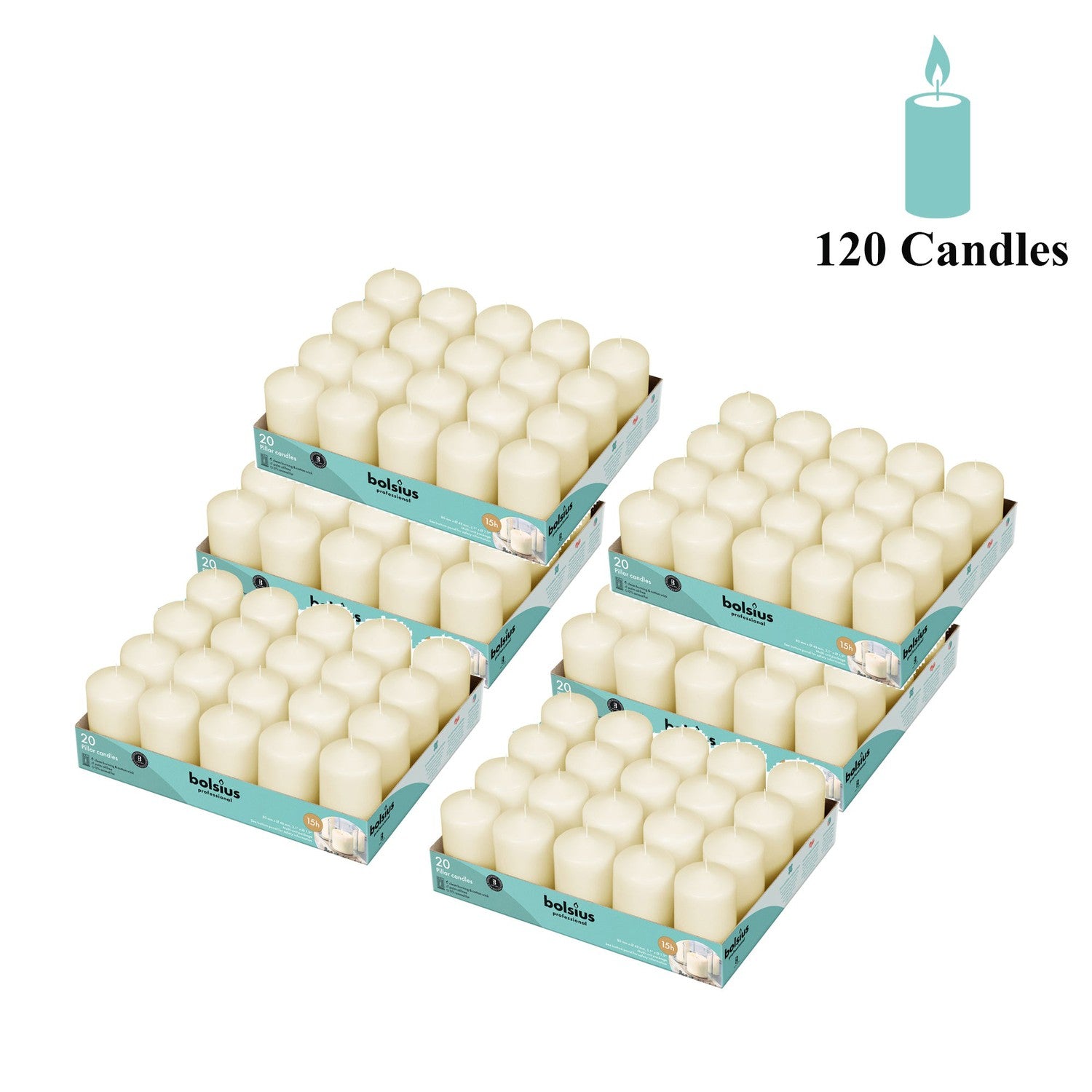 Bulk Pillar Candle 2 Inch Wide Collection