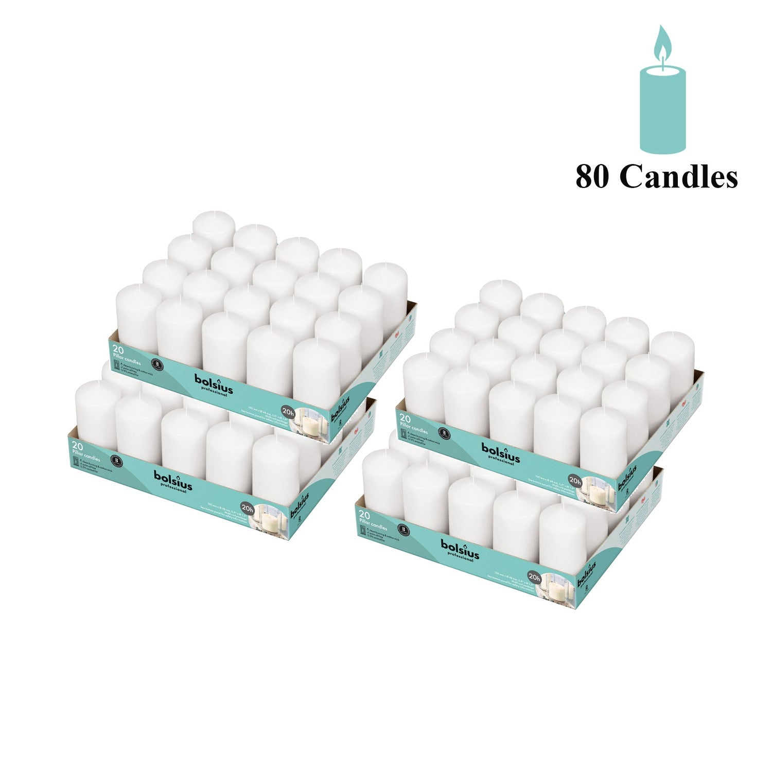 Bulk Pillar Candle 2 Inch Wide Collection