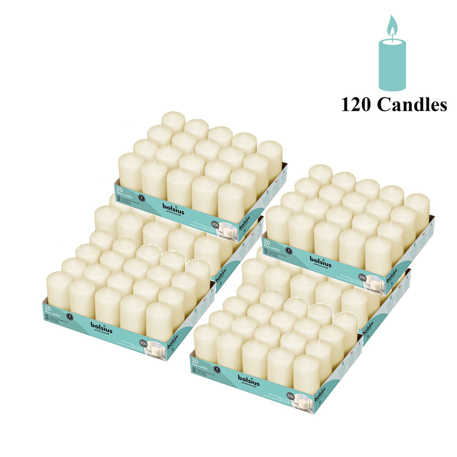 Bulk Pillar Candle 2 Inch Wide Collection