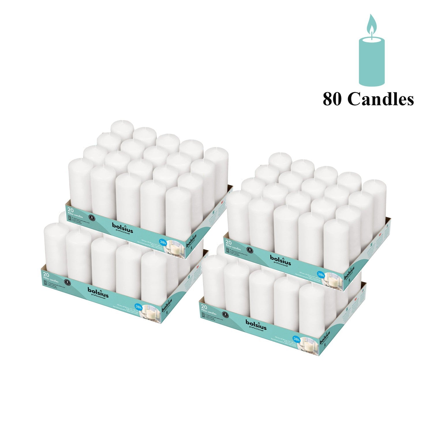 Bulk Pillar Candle 2 Inch Wide Collection