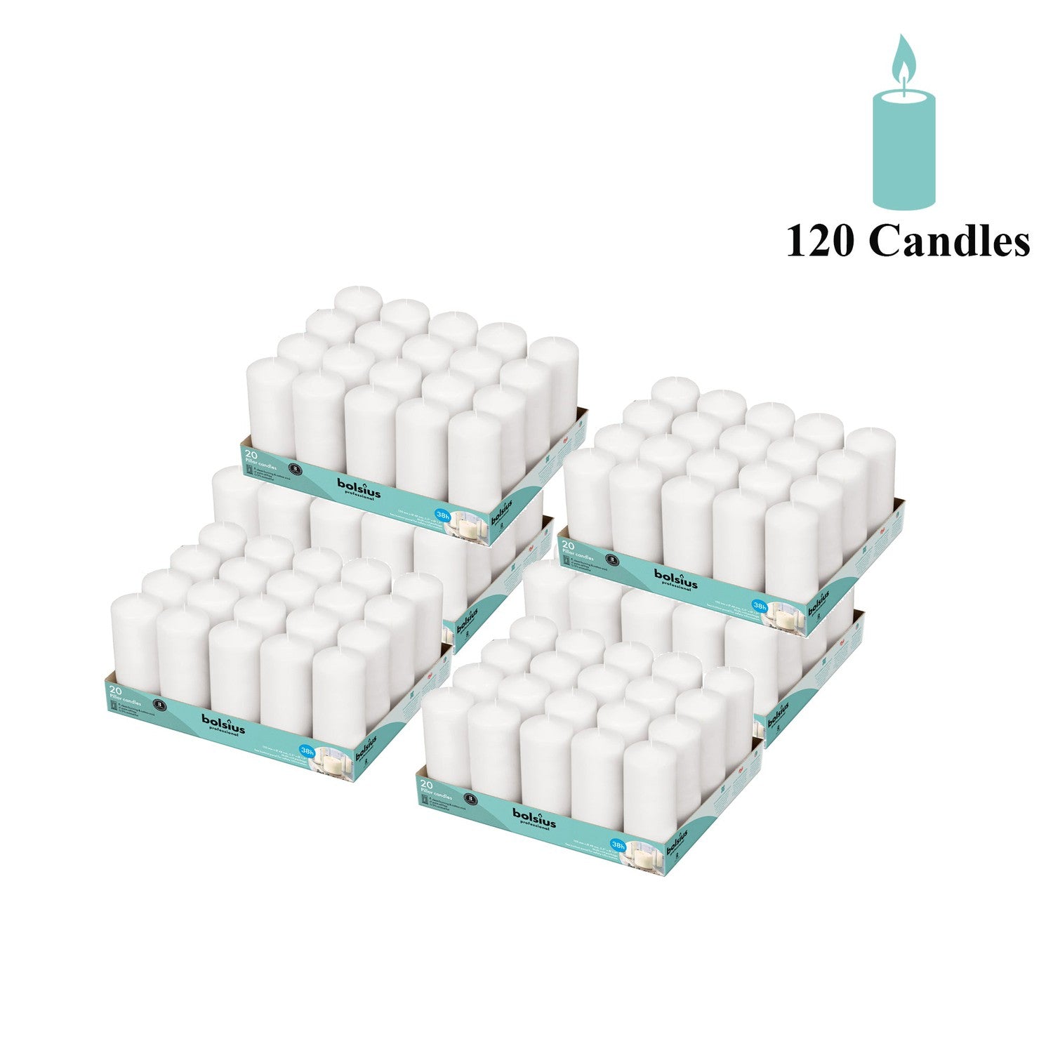 Bulk Pillar Candle 2 Inch Wide Collection