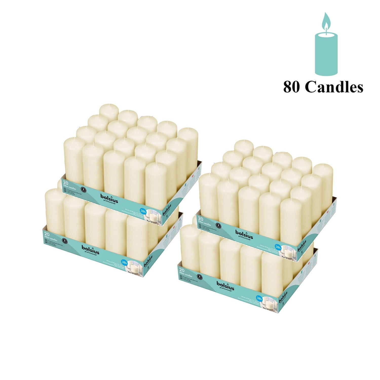 Bulk Pillar Candle 2 Inch Wide Collection