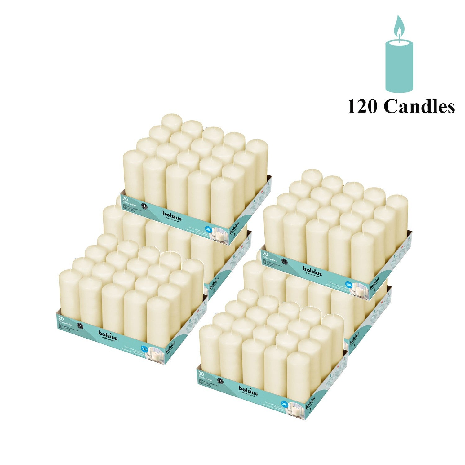 Bulk Pillar Candle 2 Inch Wide Collection