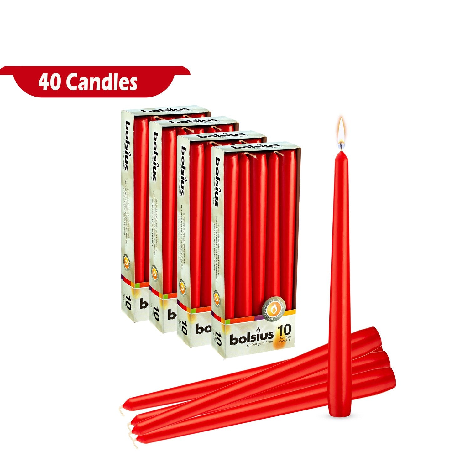 10" X 0.9" Classic Bulk Taper Candles - 40 - 50 & 60 Pack