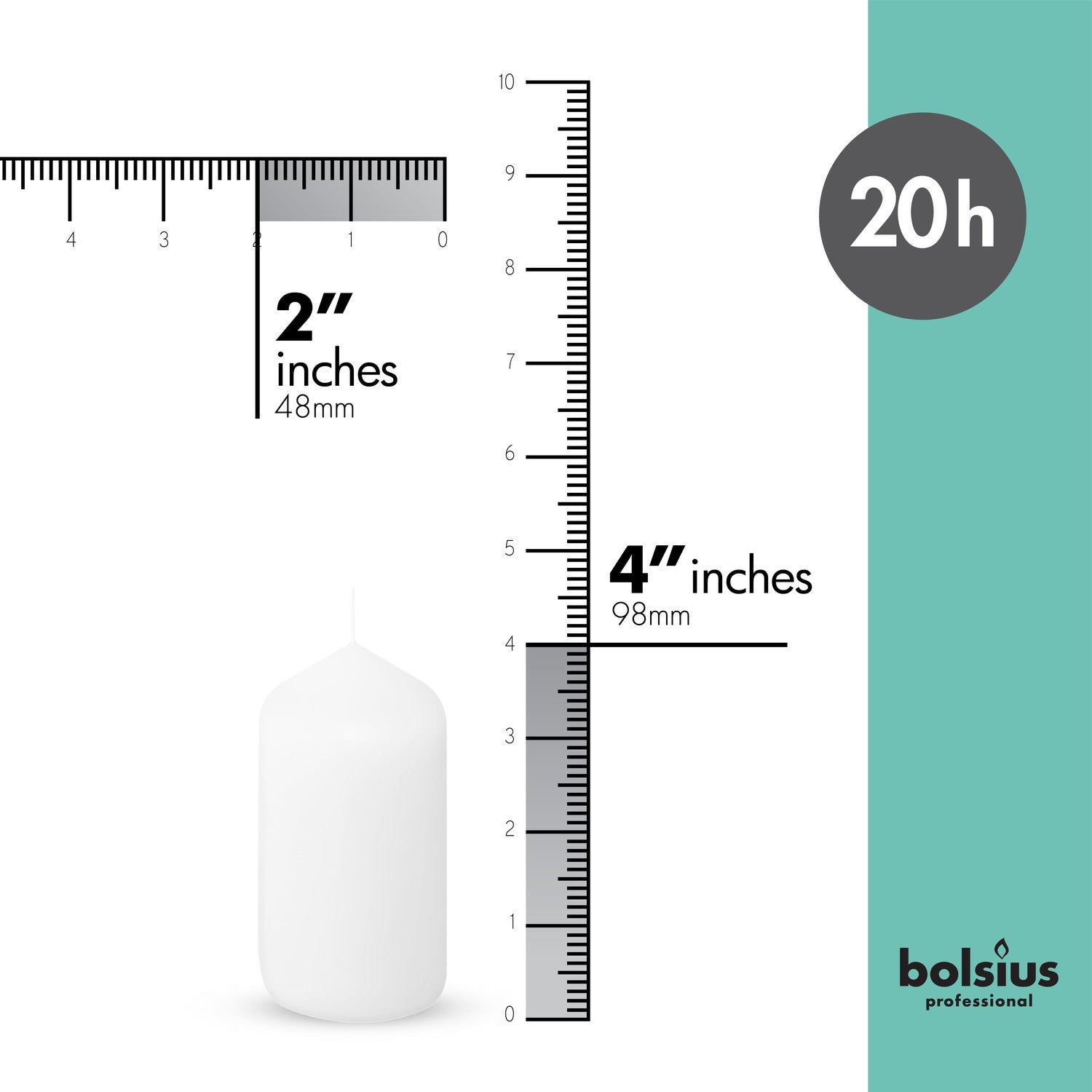 Bulk Pillar Candle 2 Inch Wide Collection