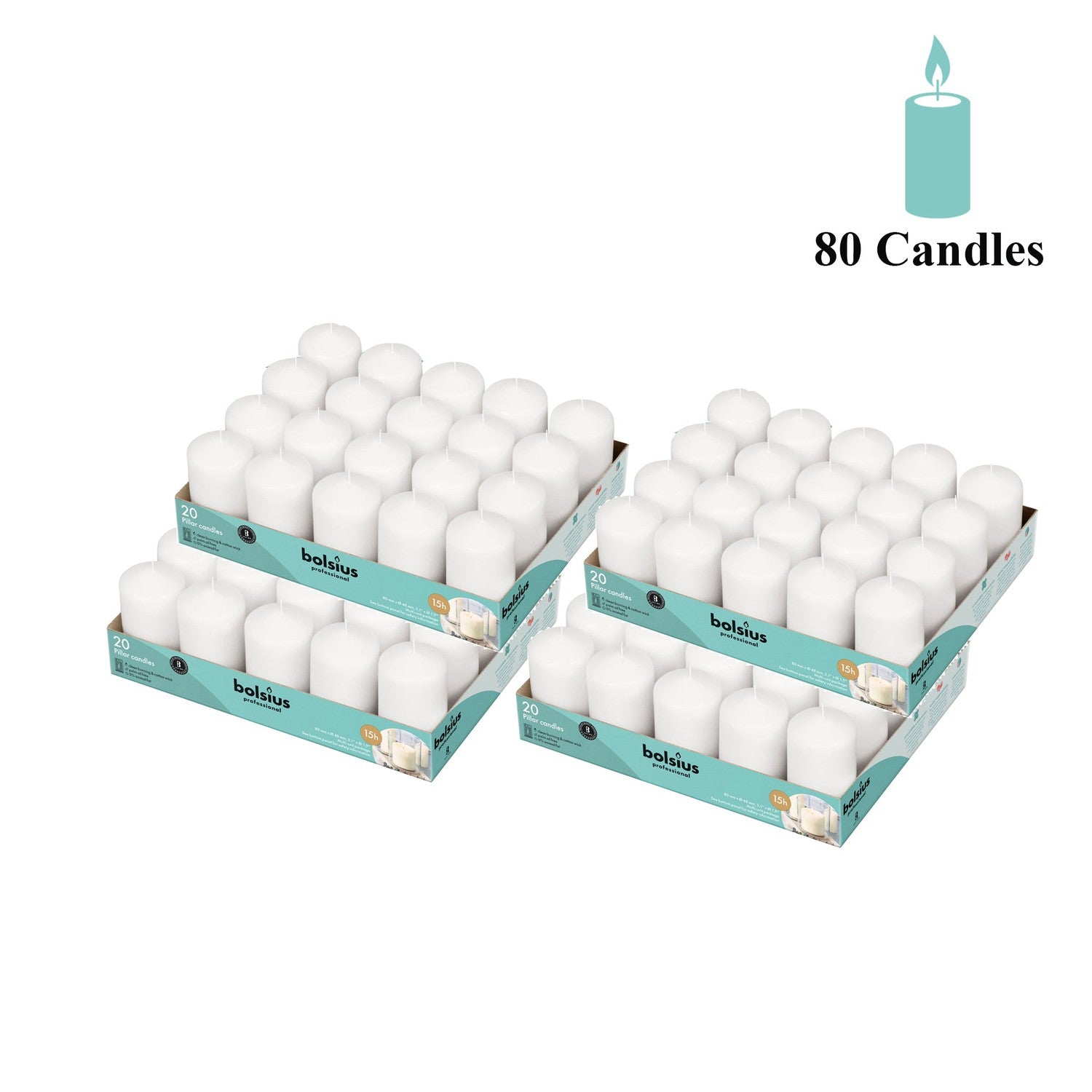 Bulk Pillar Candle 2 Inch Wide Collection