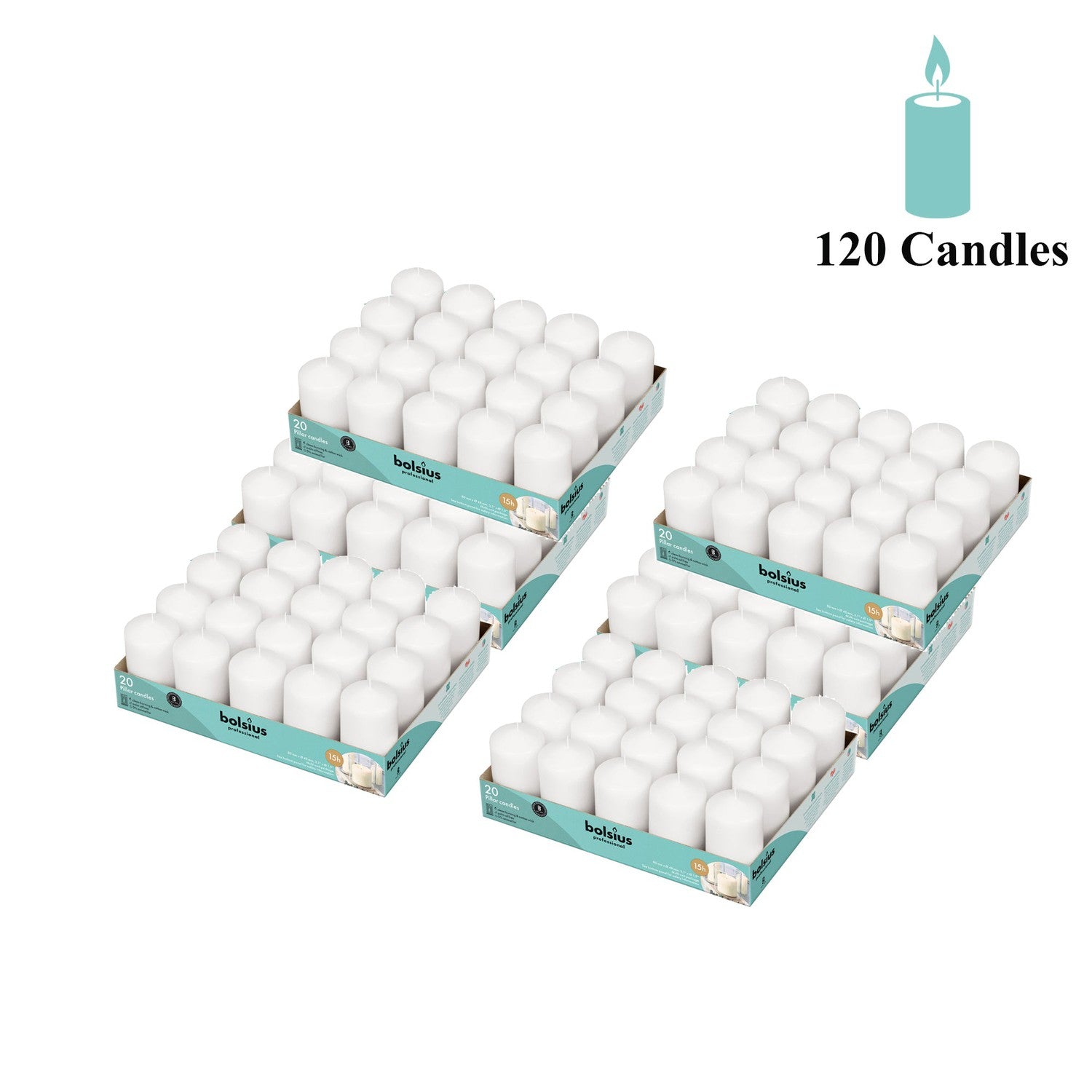 Bulk Pillar Candle 2 Inch Wide Collection