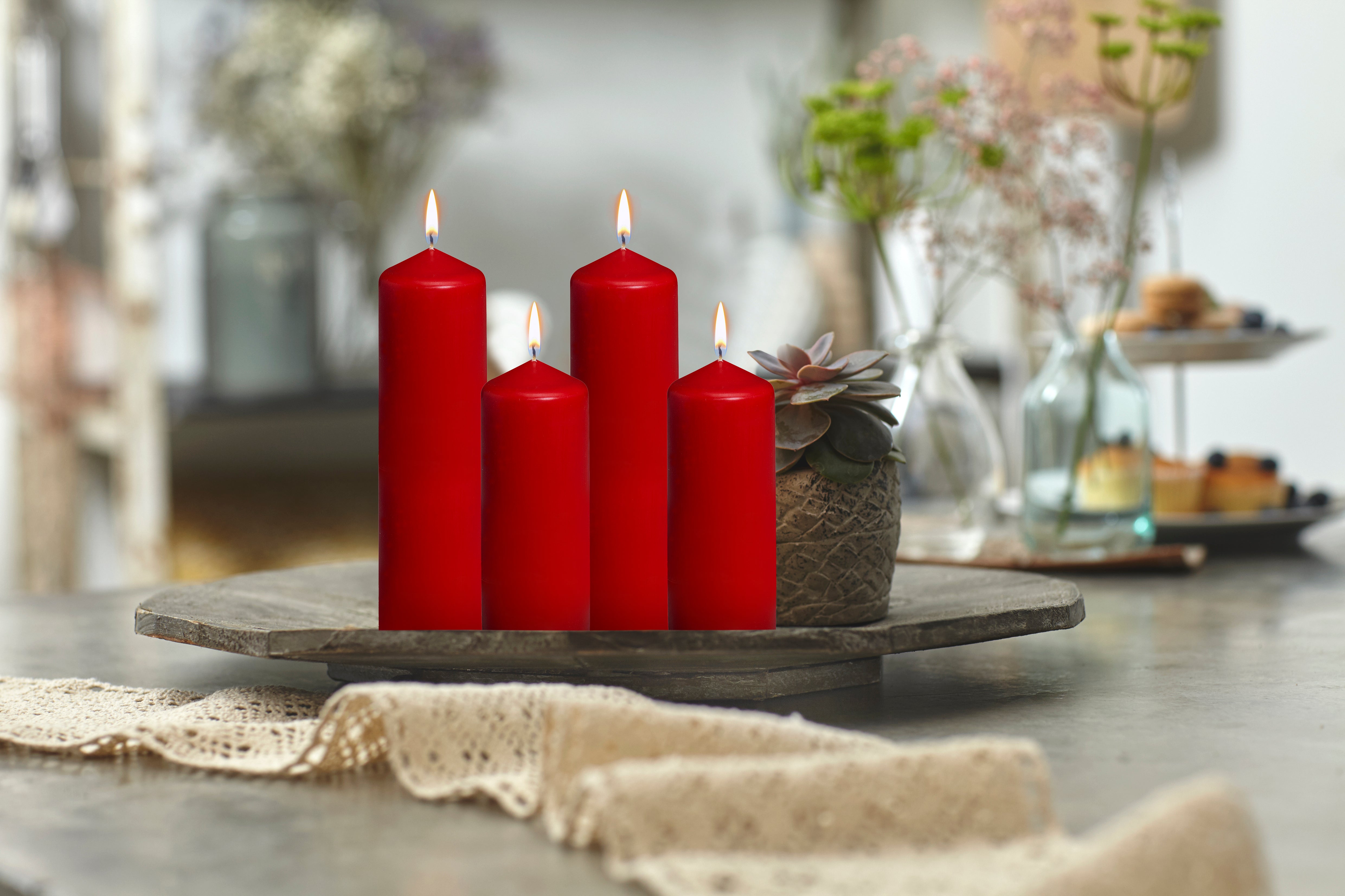 Red Pillar Candles