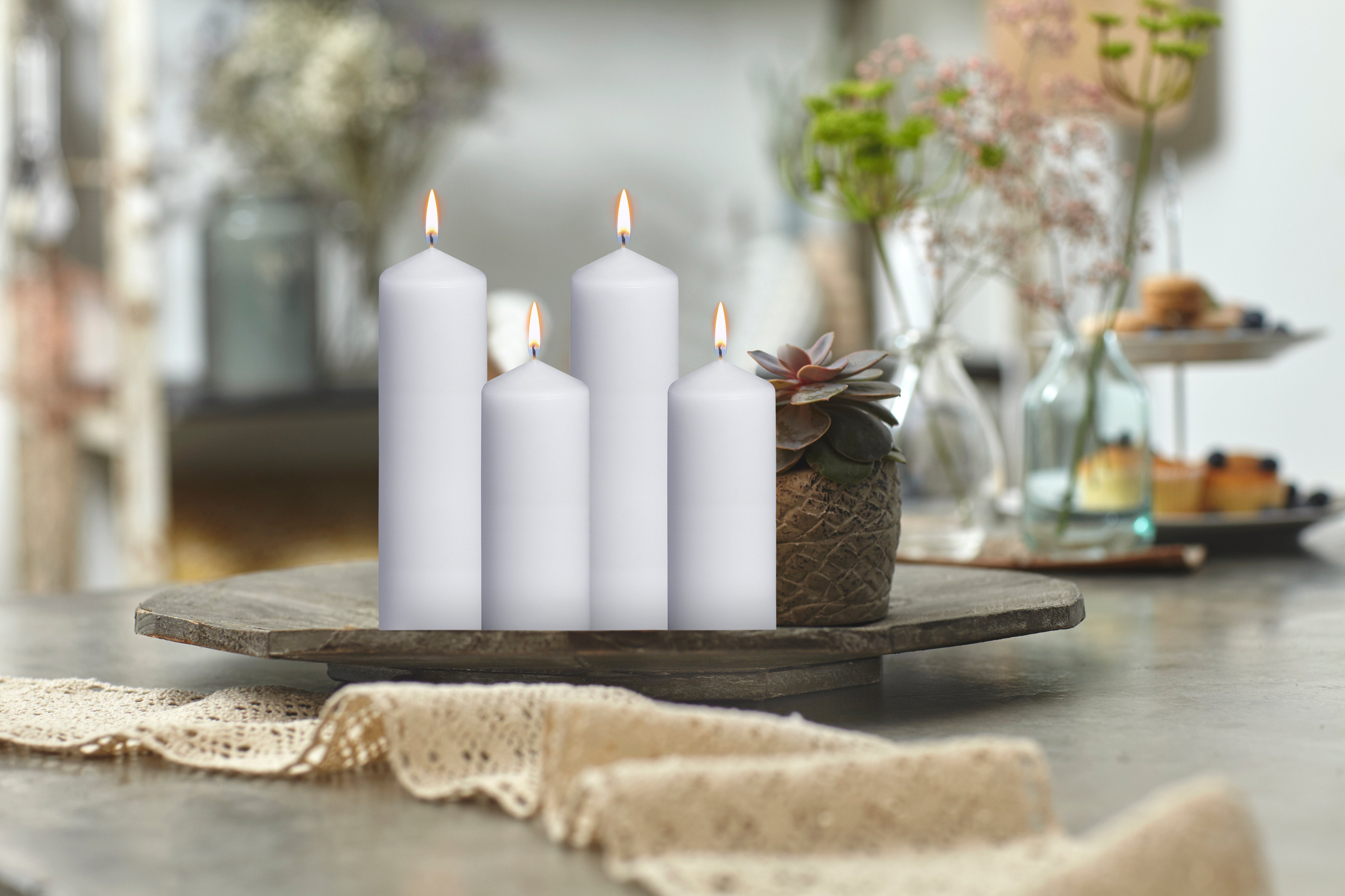 White Pillar Candles