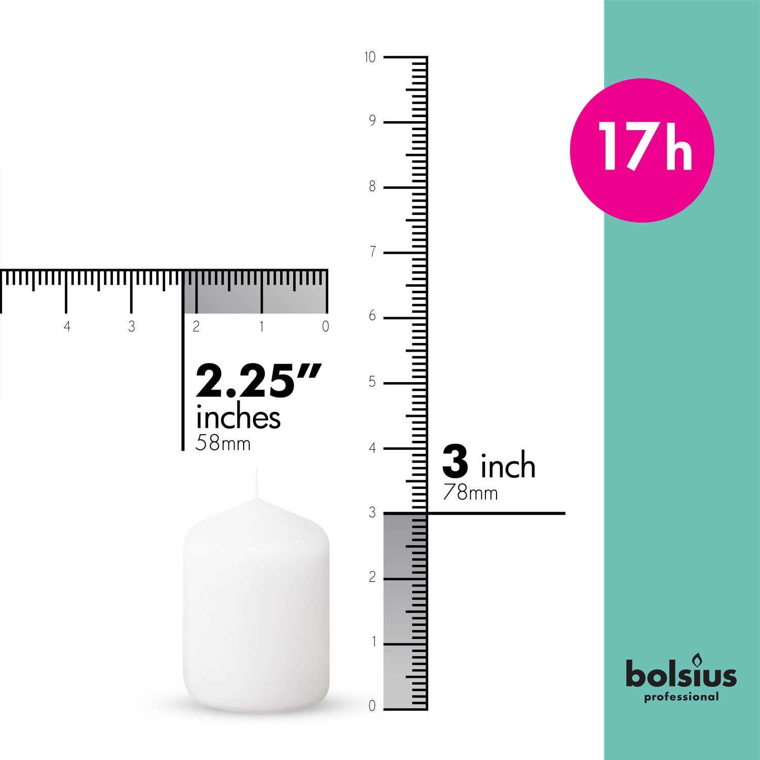2.25" X 3" Classic Pillar Candles - 12 Pack - Kisco Candles