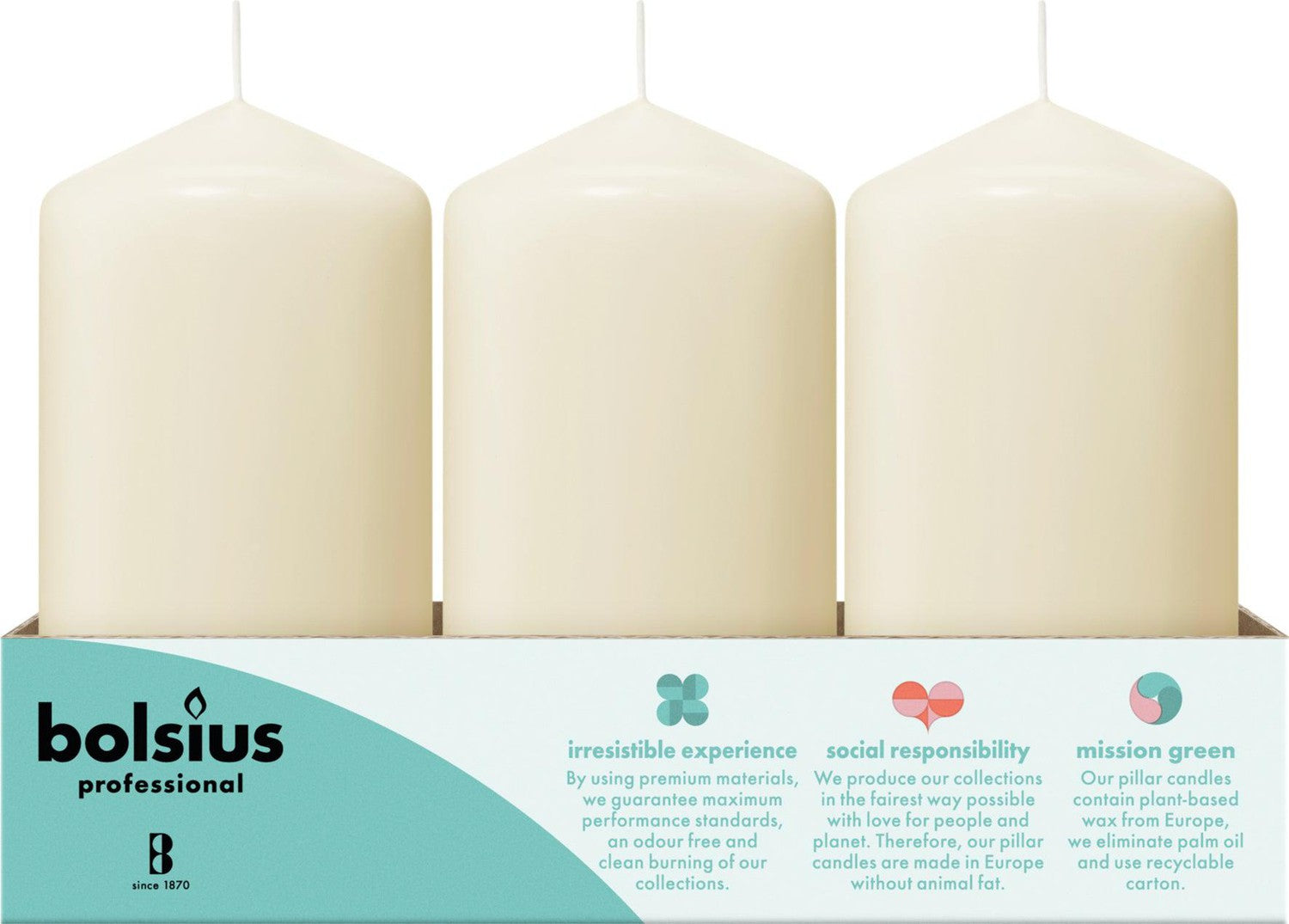 2.25" X 4.75" Classic Pillar Candles - 12 Pack - Kisco Candles