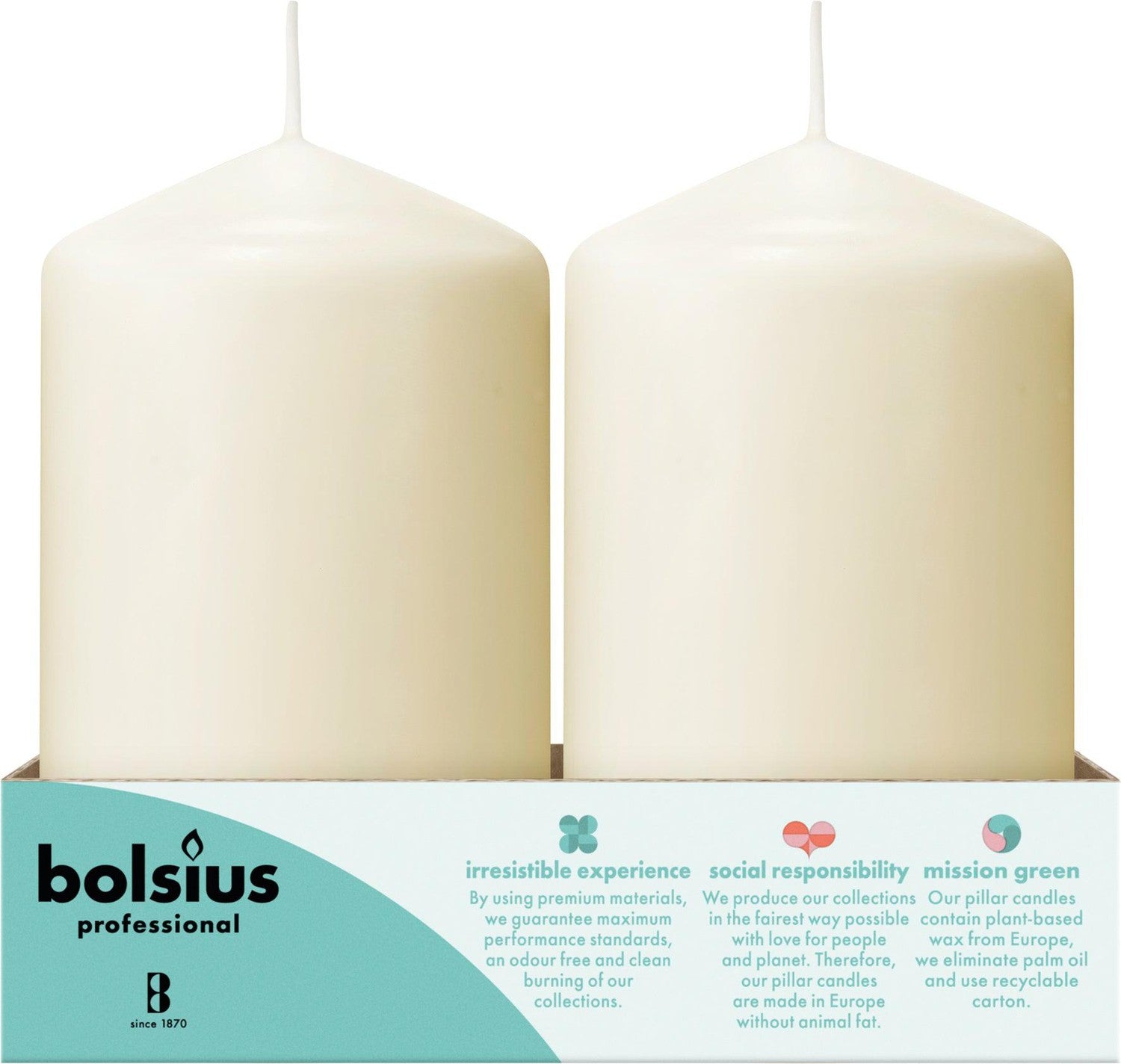 3" X 6" Classic Pillar Candles - 6 Pack - Kisco Candles