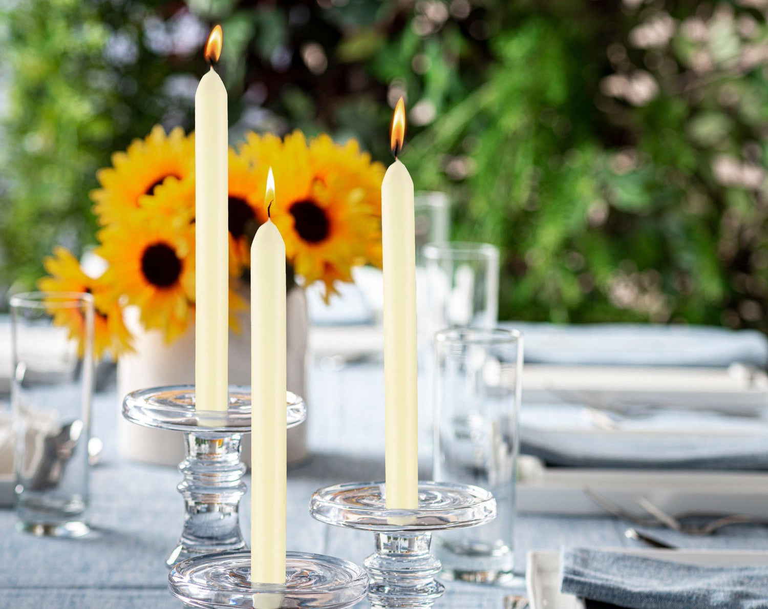 9" X 0.8" Classic Dinner Taper Candles - 10 Pack - Kisco Candles