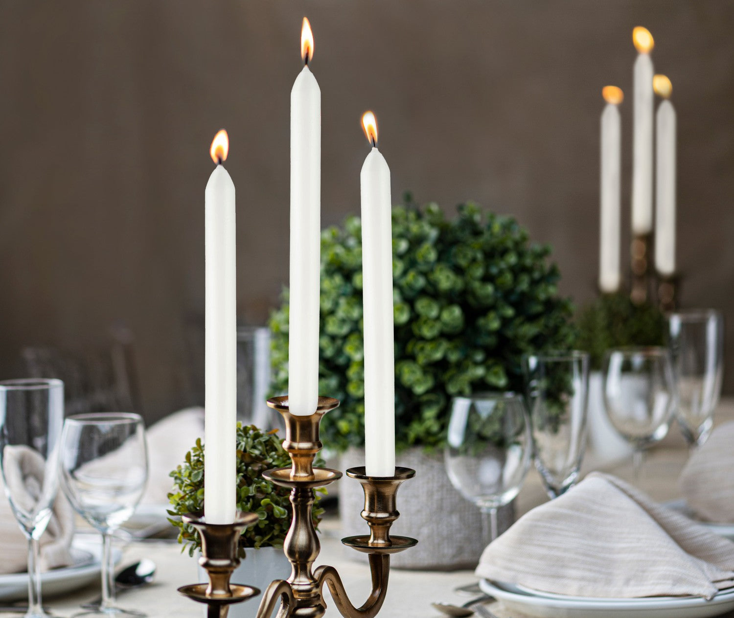 9" X 0.8" Classic Dinner Taper Candles - 10 Pack - Kisco Candles