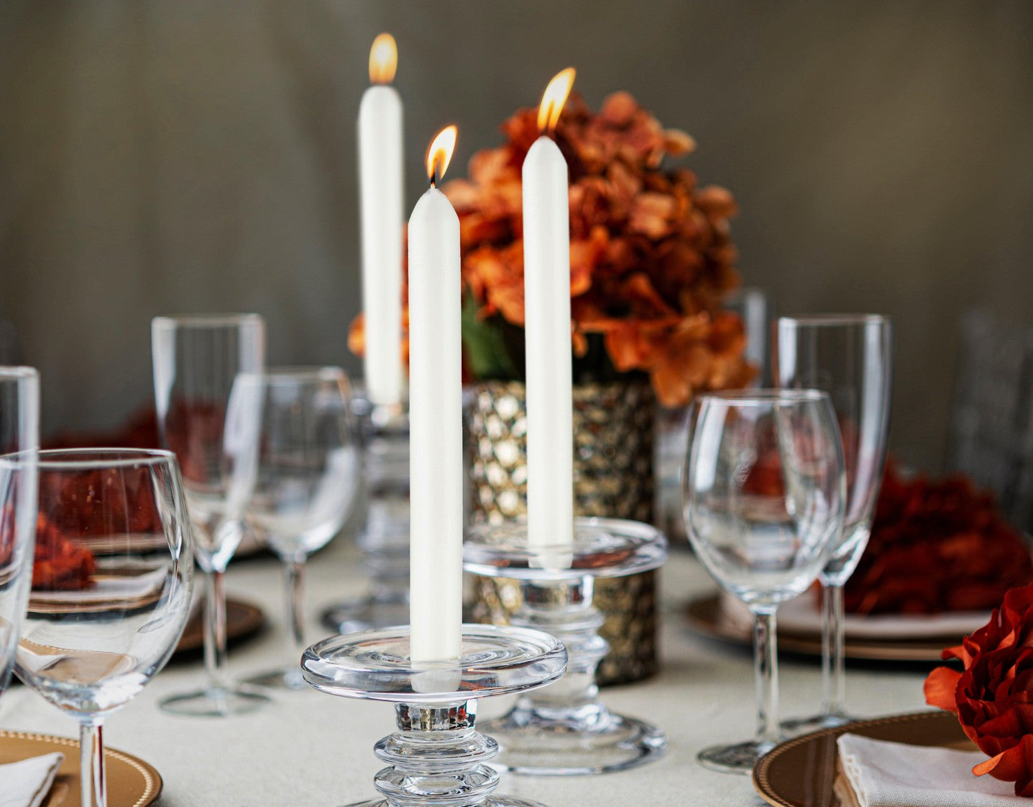 9" X 0.8" Classic Dinner Taper Candles - 10 Pack - Kisco Candles