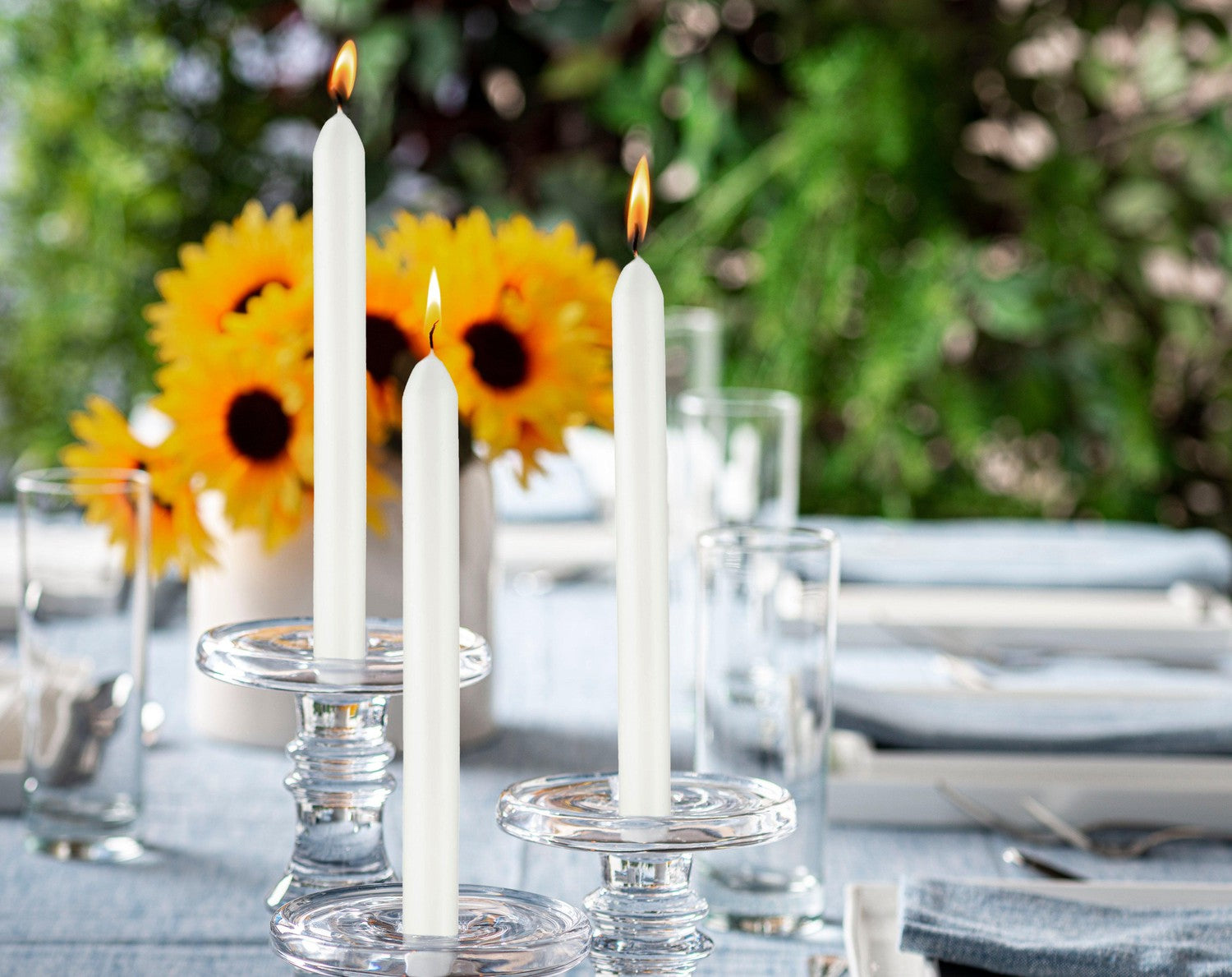 9" X 0.8" Classic Dinner Taper Candles - 10 Pack - Kisco Candles