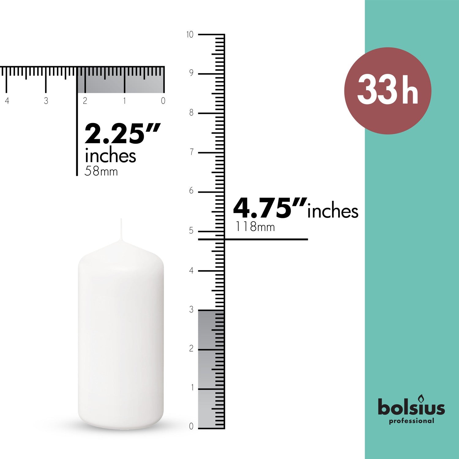 2.25" X 4.75" Classic Pillar Candles - 12 Pack - Kisco Candles