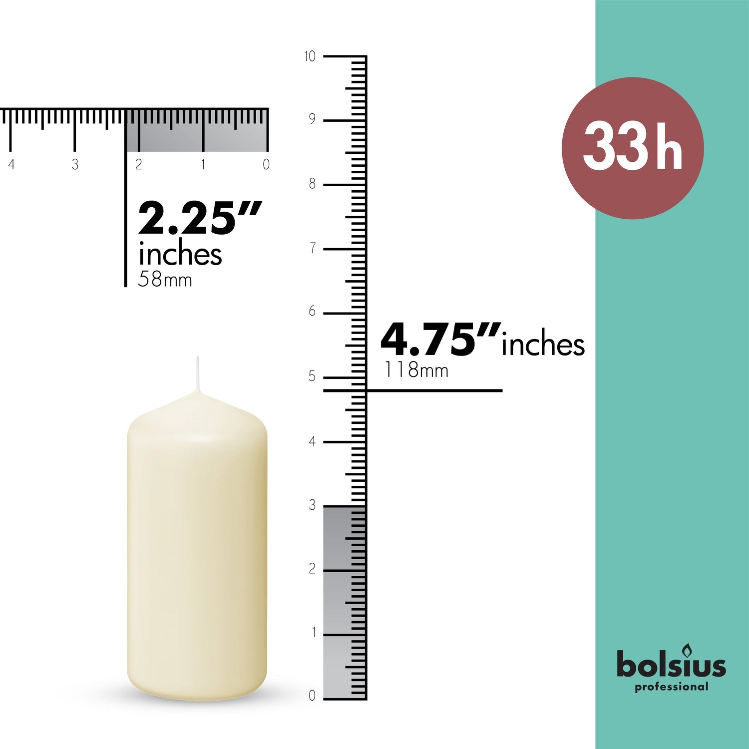 2.25" X 4.75" Classic Pillar Candles - 12 Pack - Kisco Candles