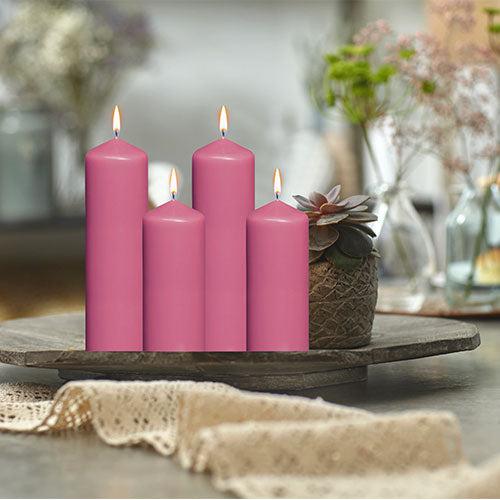 Pink Pillar Candles