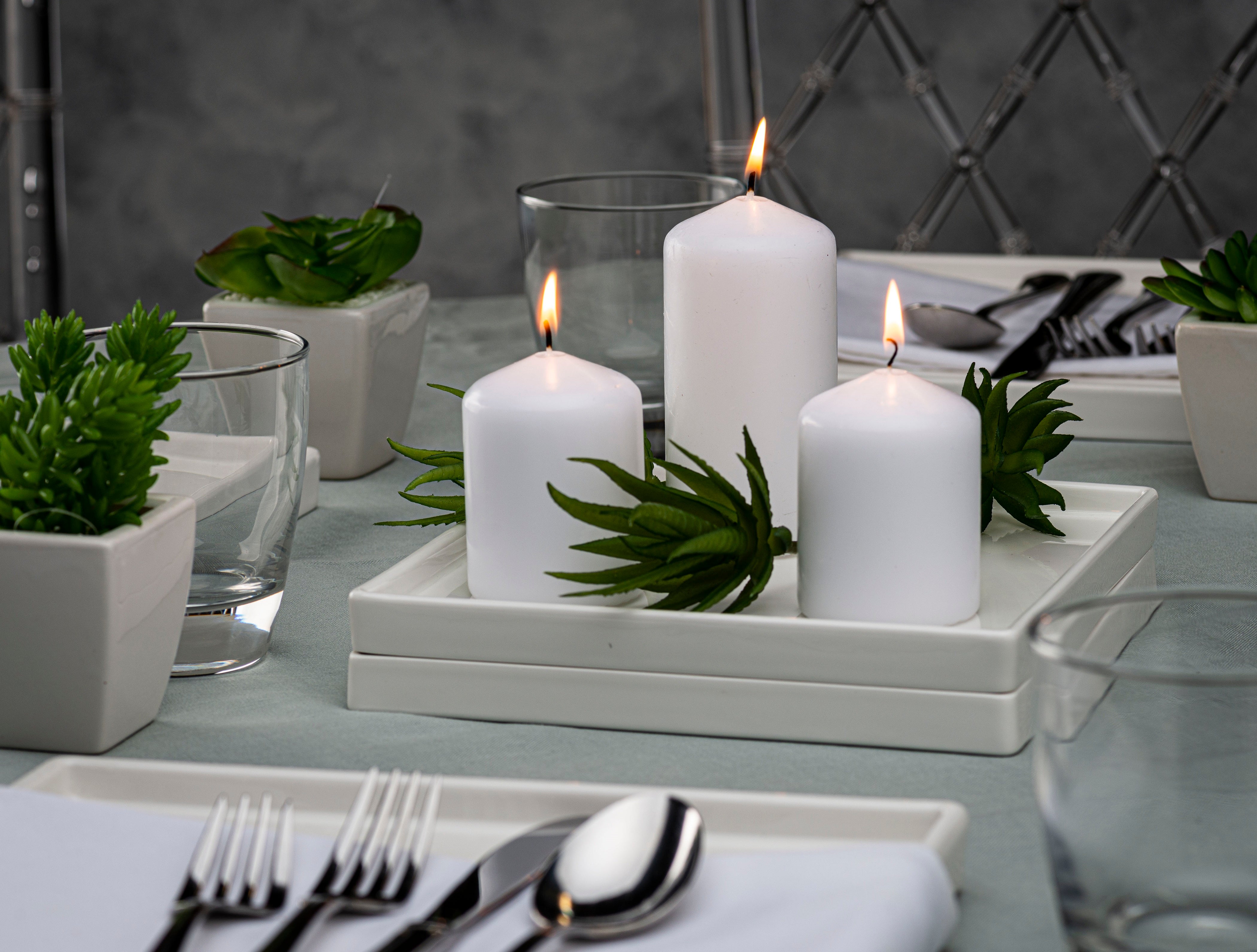 Elegant Pillar Waterfall Candle Sets