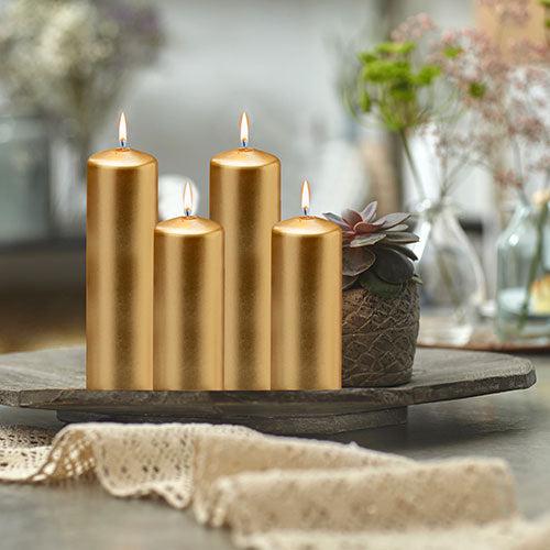 Gold Pillar Candles