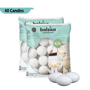 1.75" X 1" Classic Floating Candles - 40 Pack