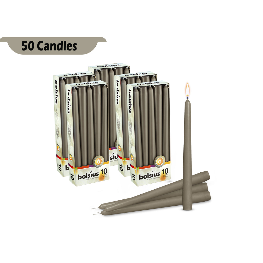 10" X 0.9" Classic Bulk Taper Candles - 40 - 50 & 60 Pack