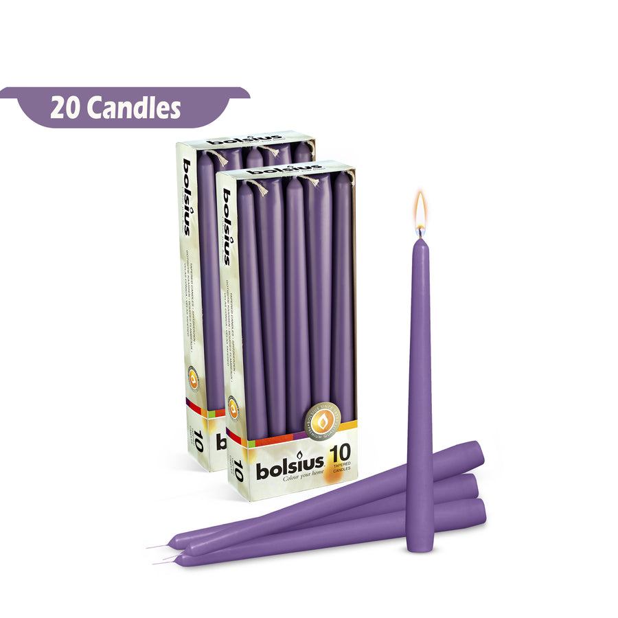 10" X 0.9" Classic Taper Candles - 10 - 20 & 30 Pack