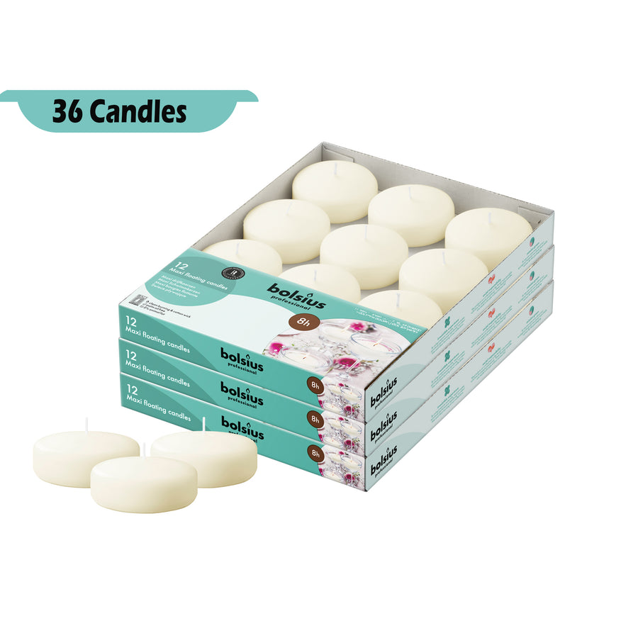 3" X 1" Classic Bulk Floating Candles - 36 Pack