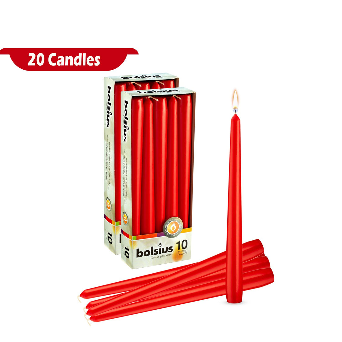 10" X 0.9" Classic Taper Candles - 10 - 20 & 30 Pack