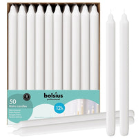 11.5" X 0.9" Classic Houshold Taper Candles - 50 Pack - Kisco Candles