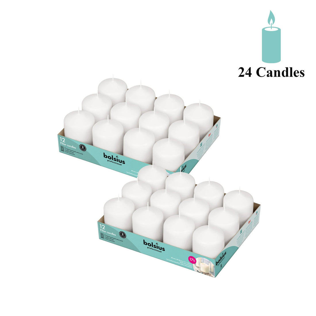 Bulk Pillar Candle 2.25" Inch Wide Collection