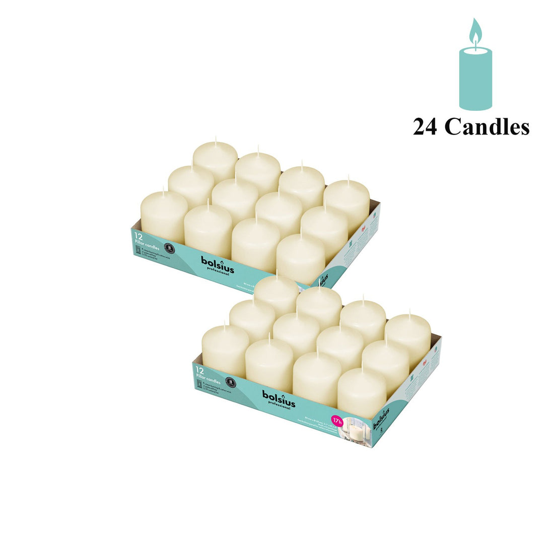 Bulk Pillar Candle 2.25" Inch Wide Collection