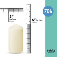 3" Inch Wide Classic Pillar Candle Collection In Bulk