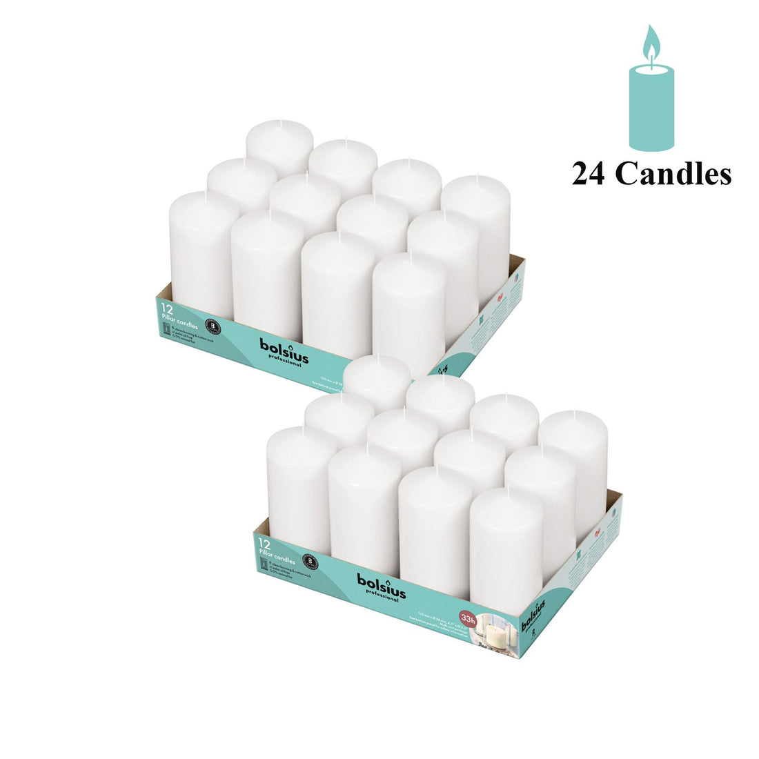 Bulk Pillar Candle 2.25" Inch Wide Collection