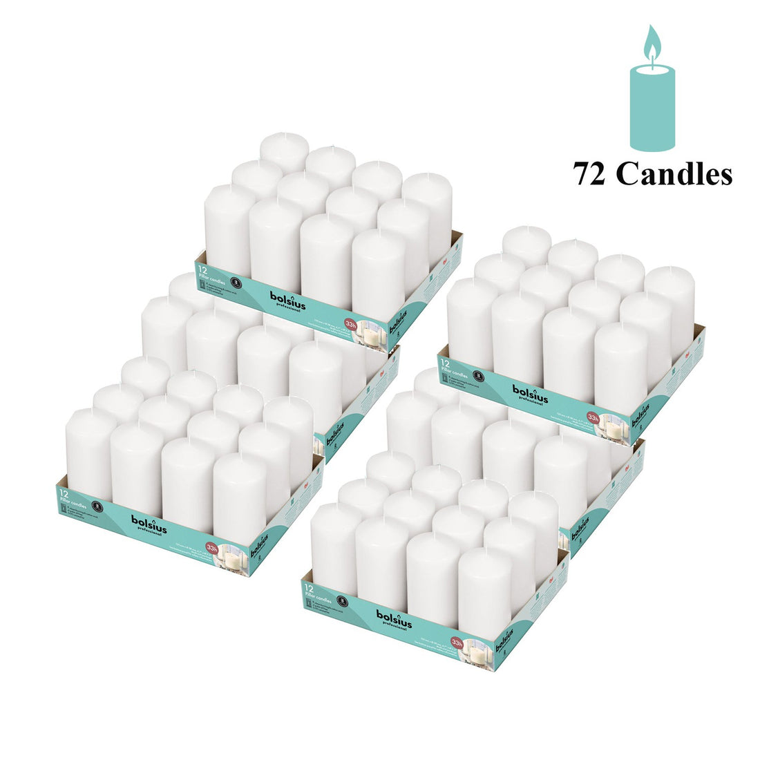 Bulk Pillar Candle 2.25" Inch Wide Collection