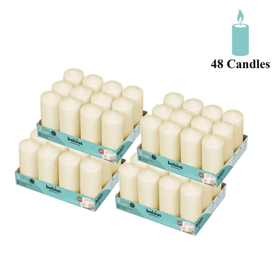 Bulk Pillar Candle 2.25" Inch Wide Collection