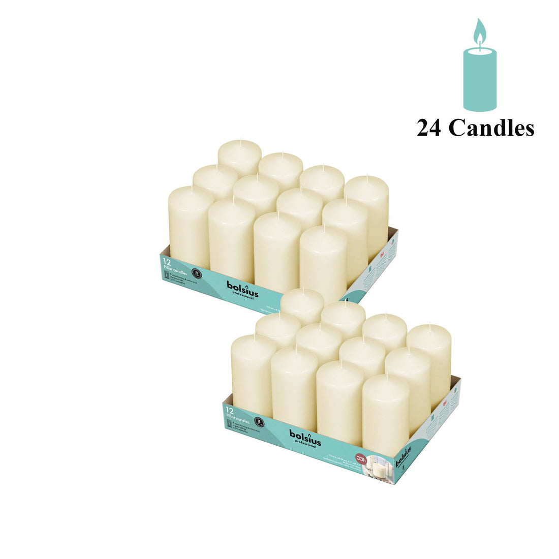 Bulk Pillar Candle 2.25" Inch Wide Collection