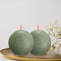 3" X 3" Rustic Ball Candles - 3 Pack