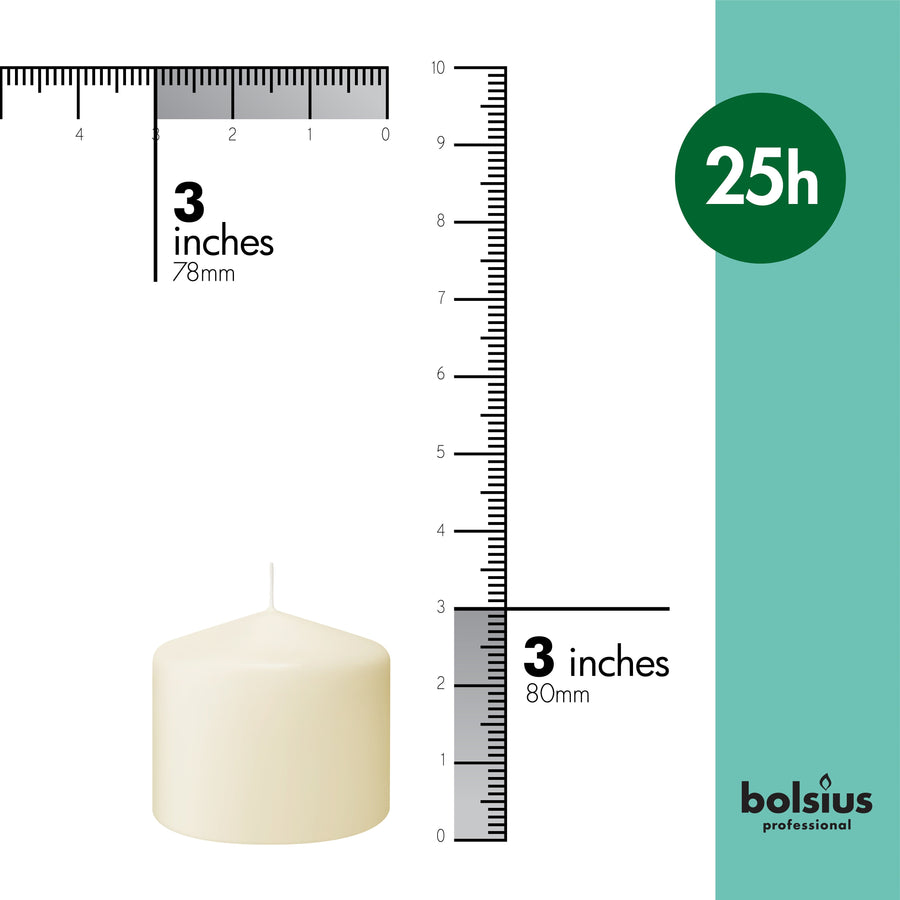 3" X 3" Classic Pillar Candles - 6 Pack - Kisco Candles