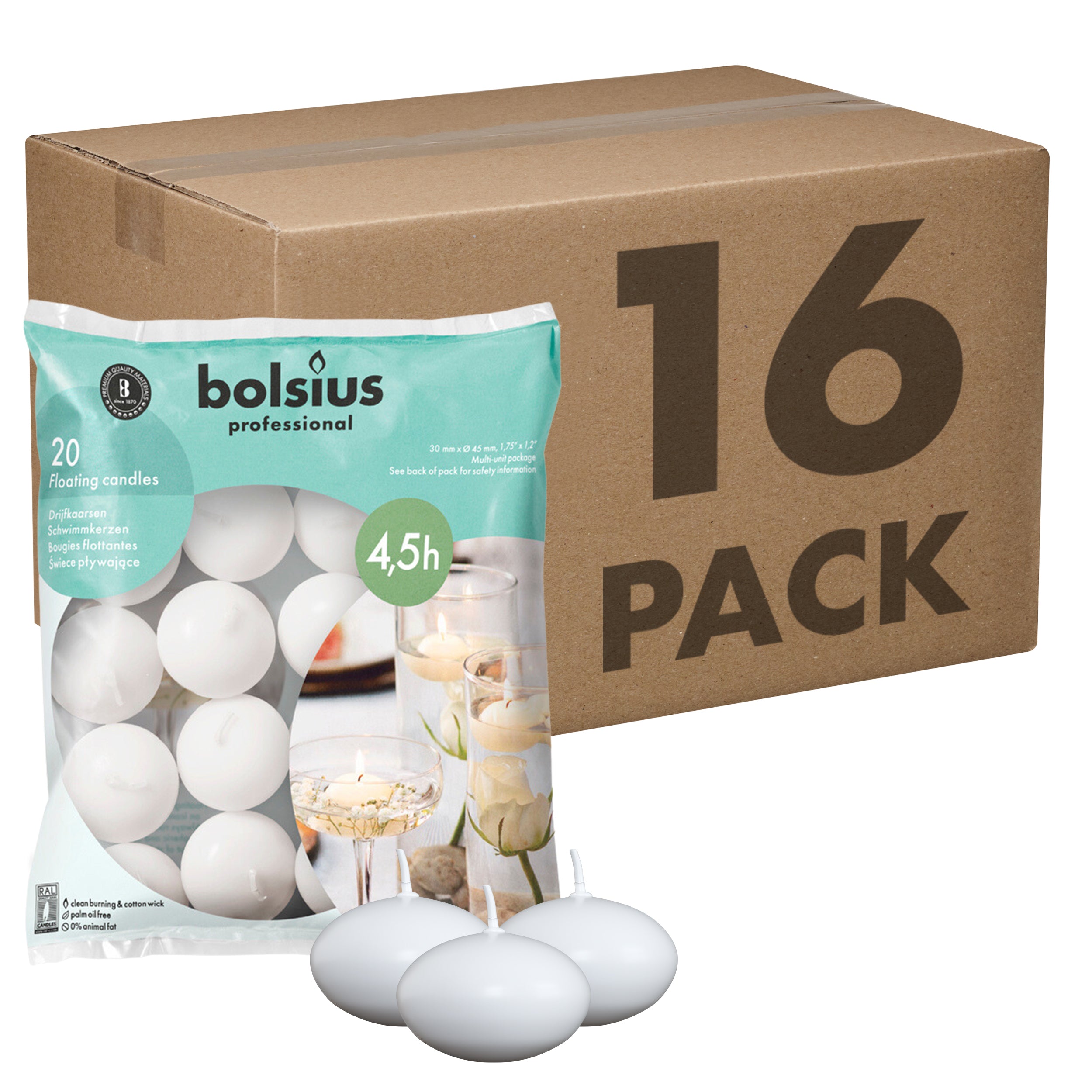 320 Pack Floating Candles 1.75" X 1" In Bulk