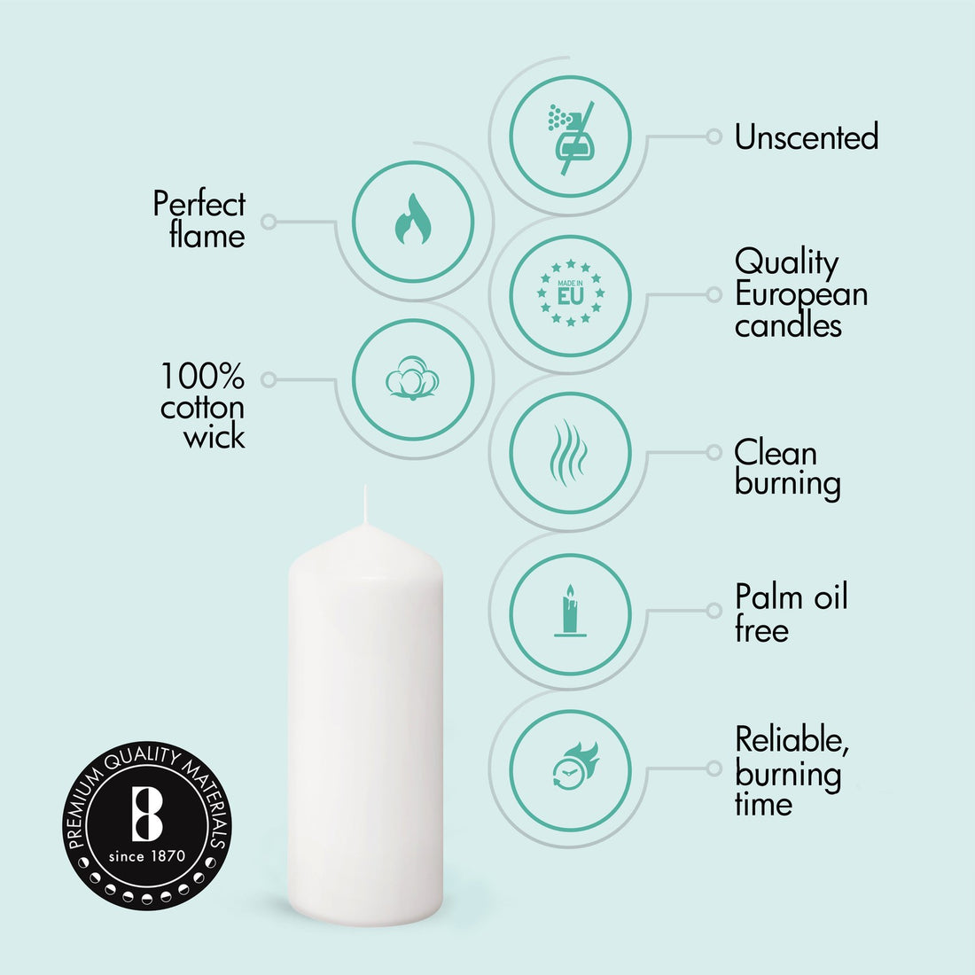 Bulk Pillar Candle 2.75" Inch Wide Collection