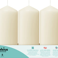 2.75" X 6.6" Classic Pillar Candles - 12 Pack - Kisco Candles
