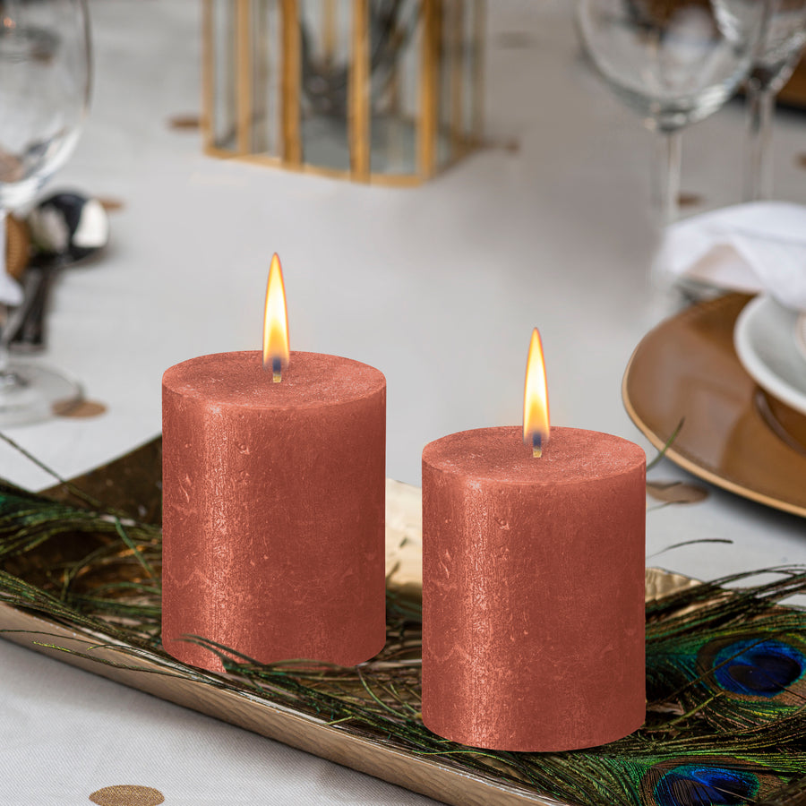 2.75" X 3.25" Shimmer Pillar Candles - 4 Pack - Kisco Candles