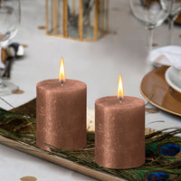 2.75" X 3.25" Shimmer Pillar Candles - 4 Pack - Kisco Candles