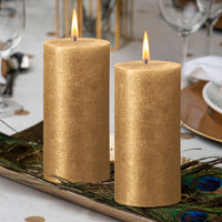 2.75" X 7.5" Shimmer Pillar Candles - 4 Pack - Kisco Candles