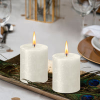 2.75" X 3.25" Shimmer Pillar Candles - 4 Pack - Kisco Candles