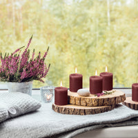 2.75" X 3.25" Rustic Pillar Candles - 4 Pack - Kisco Candles