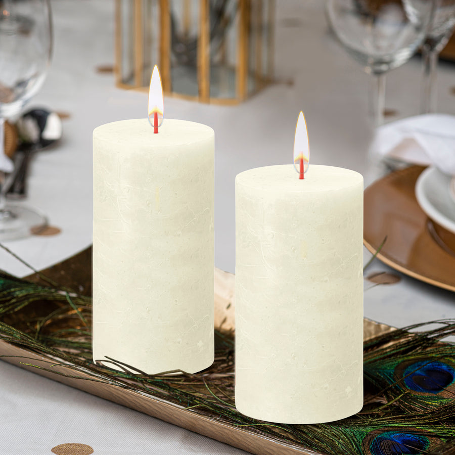 2.75" X 5" Rustic Pillar Candles - 6 Pack - Kisco Candles