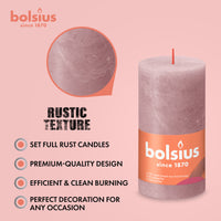 2.75" X 5" Rustic Pillar Candles - 4 Pack